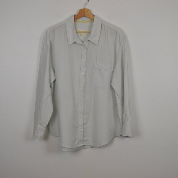 Maeve Tops - Anthropologie Maeve Cotton Blend Long Sleeve Button Down 1 Pocket Woemen L Shirt
